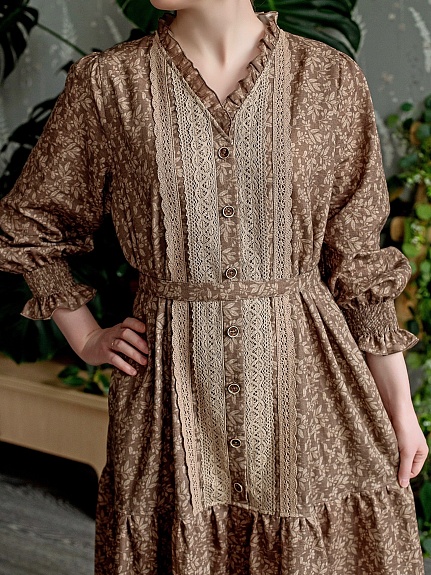 Платье из муслина премиум "Осенняя меланхолия"