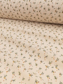 Импорт. хлопок "Нежный сонет" цв.топленое молоко, СОРТ2, ш.1.45м, хлопок-100%, 100гр/м.кв