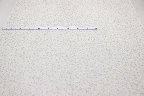 Полулен декоративный сетка "Золотые веточки", ш1.5м, лен-53%, хлопок-47%, 100гр/м.кв