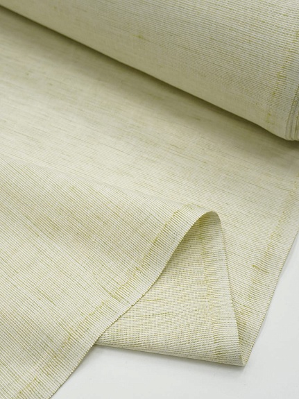 Полулен однотонный "Меланж цв.салатовый/белый", ш.1,5м, лен-30%, хлопок-70%, 145гр/м.кв