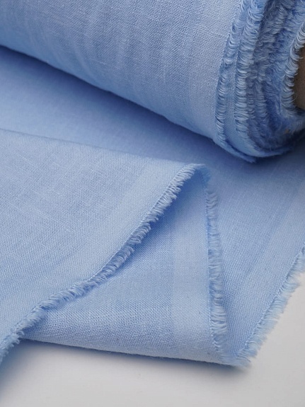 Лен с вискозой с эффектом мятости цв.Светло-голубой, ш.1.45м, лен-56%, вискоза-44%, 145гр/м.кв