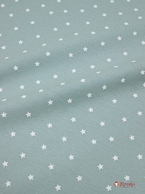 Теплый хлопок "Звездопад" цв.св.голубой мох, ш.1.48м, хлопок-100%, 160гр/м.кв