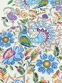 Рогожка "Народные мотивы", ш.1.5м, хлопок-100%, 180гр/м.кв, раппорт 63см