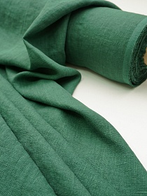 Лен костюмный с эффектом мятости цв.Хвоя, ш.1.45м, лен-100%, 250гр/м.кв