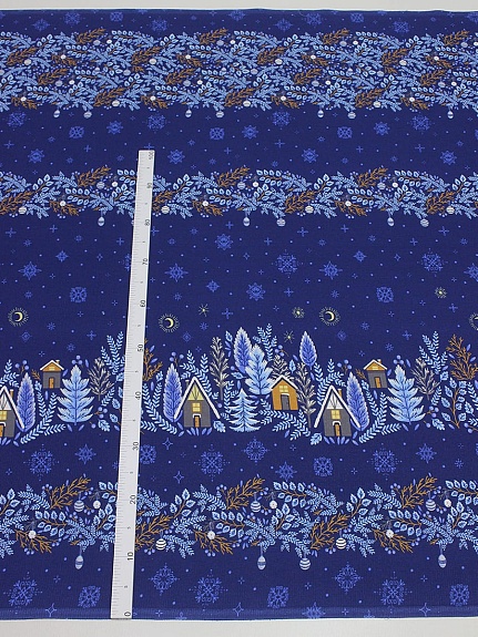 Вафельное полотно "Деревушка на опушке", ш.1.50м, хлопок-100%, 171гр/м.кв