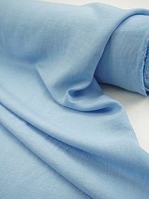 Лен с вискозой с эффектом мятости цв.Небесно-голубой, СОРТ2, ш.1.45м, лен-53%, вискоза-47%, 200гр/м.кв