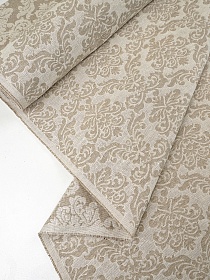 Полульняной жаккард "Шахерезада" цв.суровый, ш.1.65м, лен-83%, хлопок-17%, 310гр/м.кв