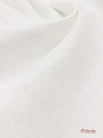 Мерный лоскут - Полулен декоративный "Сетка-вуаль" цв.белый, ш.2.60м, лен-53%, хлопок-47%, 90гр/м.кв