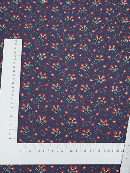 Перкаль "Ясиня" цв.чернильно-фиолетовый, ш.1.5м, хлопок-100%, 120гр/м.кв