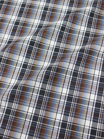 Пестрядь "Карамельно-бело-черная клетка", ш.1.5м, хлопок-100%, 150гр/м.кв