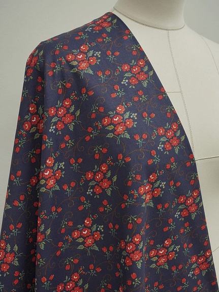 Перкаль "Ярослава" цв.сине-фиолетовый, ш.1.5м, хлопок-100%, 125гр/м.кв