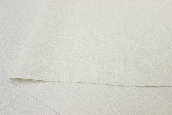Крапива Рами (Ramie)-диагональ, цв.Сливочный пломбир, СОРТ2, ш.1.35м, крапива-100%, 240гр/м.кв