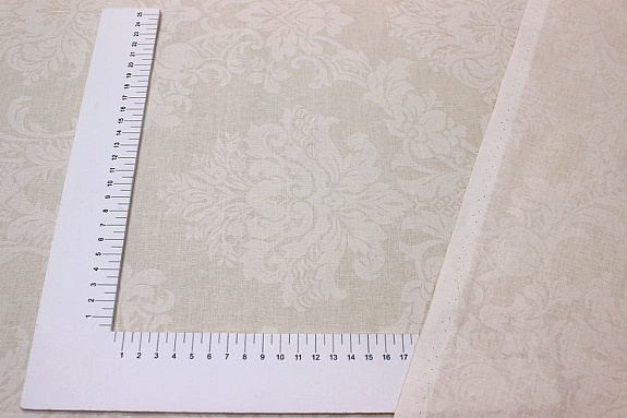 Поплин Коллекция "Набивной жаккард" цв.св.кремово-бежевый, ш.2.2м, хлопок-100%, 110гр/м.кв