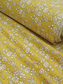 Бязь "Нежный шарм" цв.горчично-желтый, ш.2.2м, хлопок-100%, 140гр/м.кв