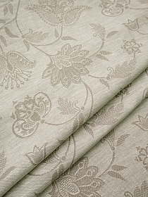 Полульняной жаккард "Чароцвет" цв.суровый, ш.2.1м, лен-53%, хлопок-47%, 200гр/м.кв