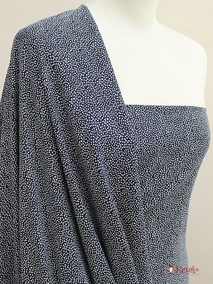 Штапель "Мелкая рябь" цв.чернильный,  ш1.45м, вискоза-100%, 100гр/м.кв