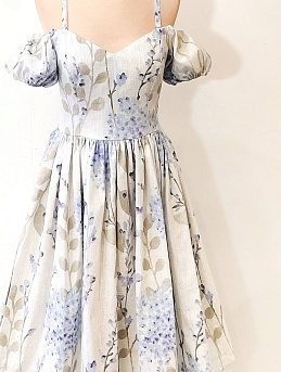 Платье из полульна "Гортензия Акварель"