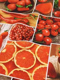 Вафельное полотно "Сочное ассорти", ш.1.5м, хлопок-100%, 150гр/м.кв