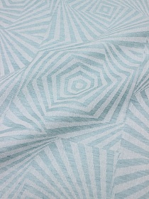 Полульняной жаккард "Оптическая иллюзия" цв.мятное мороженое, СОРТ2, ш.1.75м, лен-57%, хл-43%