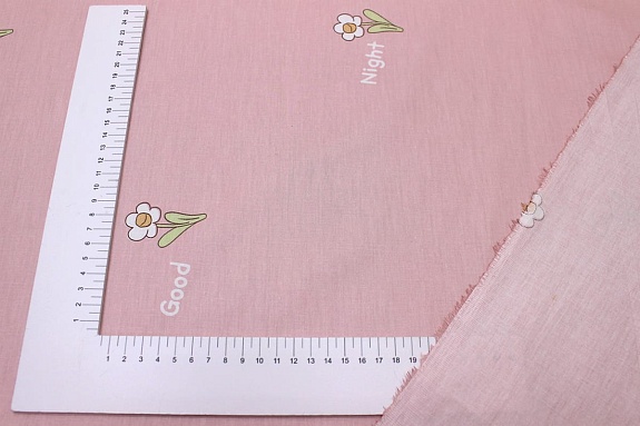 Сатин "Баиньки - цветики", (комп), ш.2.35м, хлопок-100%, 120гр/м.кв