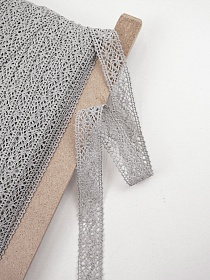 Кружево цв.серый, ш.27мм, хлопок-90%, п/э-10%, рис.101/7