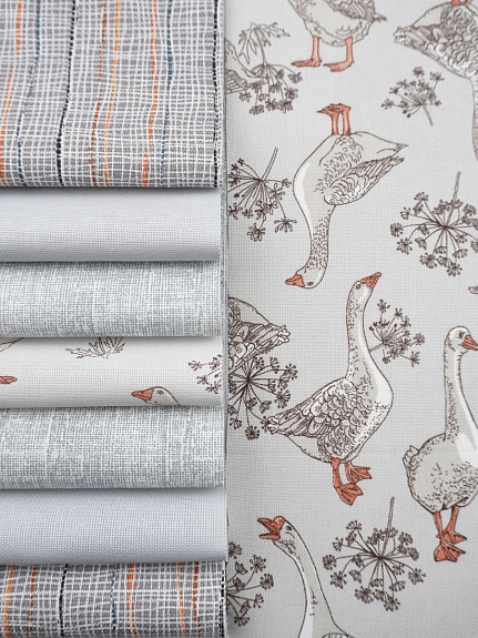 Набор тканей для рукоделия "Рогожка: набор компаньонов №3", 45*45 см, 8 шт