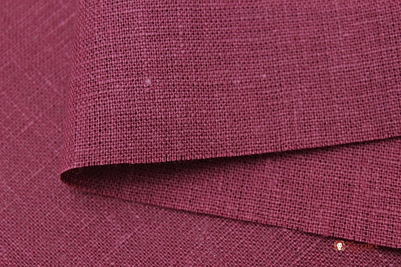 Лен костюмный цв.Бордово-свекольный, ш.1.5м, лен-100%, 190гр/м.кв