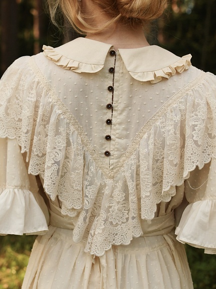 Роскошное платье из  Фактурного хлопка "Шарики" 