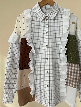 Блузка в технике пэчворк