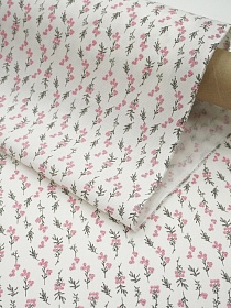 Плательный хлопок "Весеннее дыхание" цв.розовая гвоздика, ш.1.43м, хлопок-100%, 115гр/м.кв