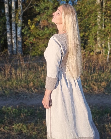 Роскошное платье из полульна