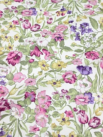 Сатин "Богатство цветов" цв.фуксия, ш.1.60м, хлопок-100%, 110гр/м.кв