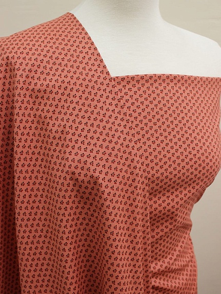 Импорт. хлопок "Дорит" цв.темно-лососевый, ш.1.5м, хлопок-100%, 100гр/м.кв