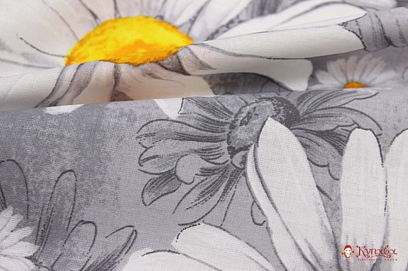 Перкаль "Ромашковое поле", ш.2.2м, хлопок-100%, 110гр/м.кв