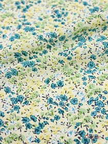 Штапель "Миранда" цв.зеленый/морская волна, ш.1.45м, вискоза-100%, 90гр/м.кв