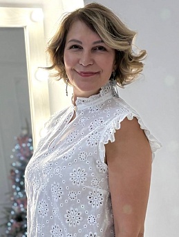 Блуза из Шитья "Цветочные ромбики" 