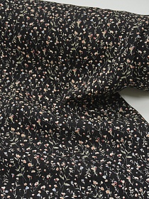 Креп-вискоза с эфф. жатости "Милолика" цв.черный, ш.1.4м, вискоза-100%, 115гр/м.кв