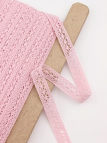 Кружево цв.нежно-розовый, ш.15мм, хлопок-90%, п/э-10%, рис.099/11