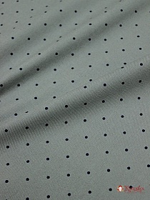 Мерный лоскут Плательный хлопок "Редкий мелкий горох на темно-сером", ш.1.45м, хлопок-100%, 115гр/м.кв