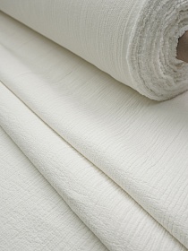 Муслин двухслойный стеганый с эф.жатости, цв.Молочно-сливочный, ш.1.4м, хлопок-100%, 220гр/м.кв