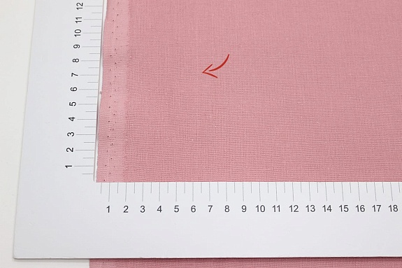 Полулен с умягчением цв.Розовая дымка, ш.1.5м, лен-30%, хлопок-70%, 140гр/м.кв.