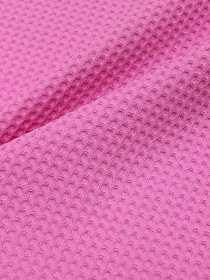Вафельное премиум-полотно "Italy" цв.Розовый насыщенный, ш.1.5м, хлопок-100%, 240гр/м.кв