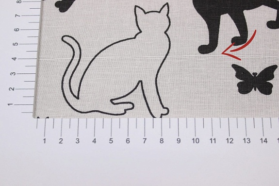 Полулен "Игривая кошечка" цв.топленое молоко, СОРТ2, ш.1.5м, лен-30%, хлопок-70%, 146гр/м.кв