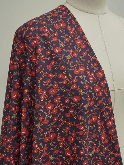 Перкаль "Сад Эдема" цв.фиолетовый флер, ш.1.5м, хлопок-100%, 120гр/м.кв