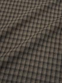 Пестрядь "Клетка" цв.темно-кофейный, ш.1.45м, хлопок-85%, п/э-15%, 135гр/м.кв