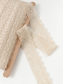 Кружево цв.суровый, ш.60мм, хлопок-100%, рис.182/3