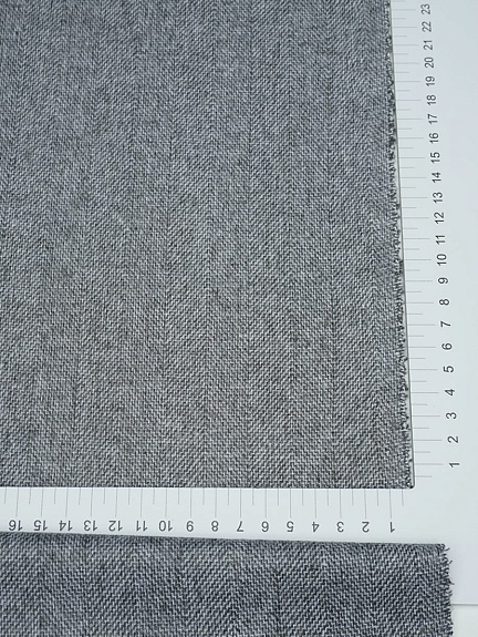 Шерсть костюмная Твид "Елочка" цв.серый, ш.1.5м, шерсть-50%, п/э-50%, 280гр/м.кв