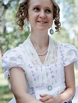 Женственное платье из перкали "Прованс - лаванда" 