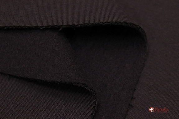 Футер 3-х нит. начес цв.Горький шоколад, ш.1.95м, Пенье, хлопок-80% п/э-20%, 330гр/м.кв