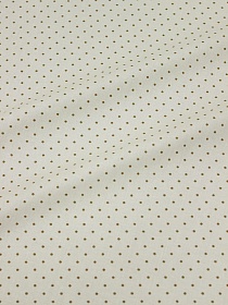Бязь "Очень мелкий темный горох (2мм) на св.бежево-молочном", ш.1.5м, хлопок-100%, 138гр/м.кв